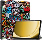 Hoes Geschikt voor Samsung Galaxy Tab A9 Plus Hoes Luxe Hoesje Book Case - Hoesje Geschikt voor Samsung Tab A9 Plus Hoes Cover - Graffity