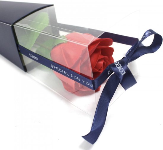 Roses rouges-6 pièces-emballage de luxe-amour-astuce cadeau