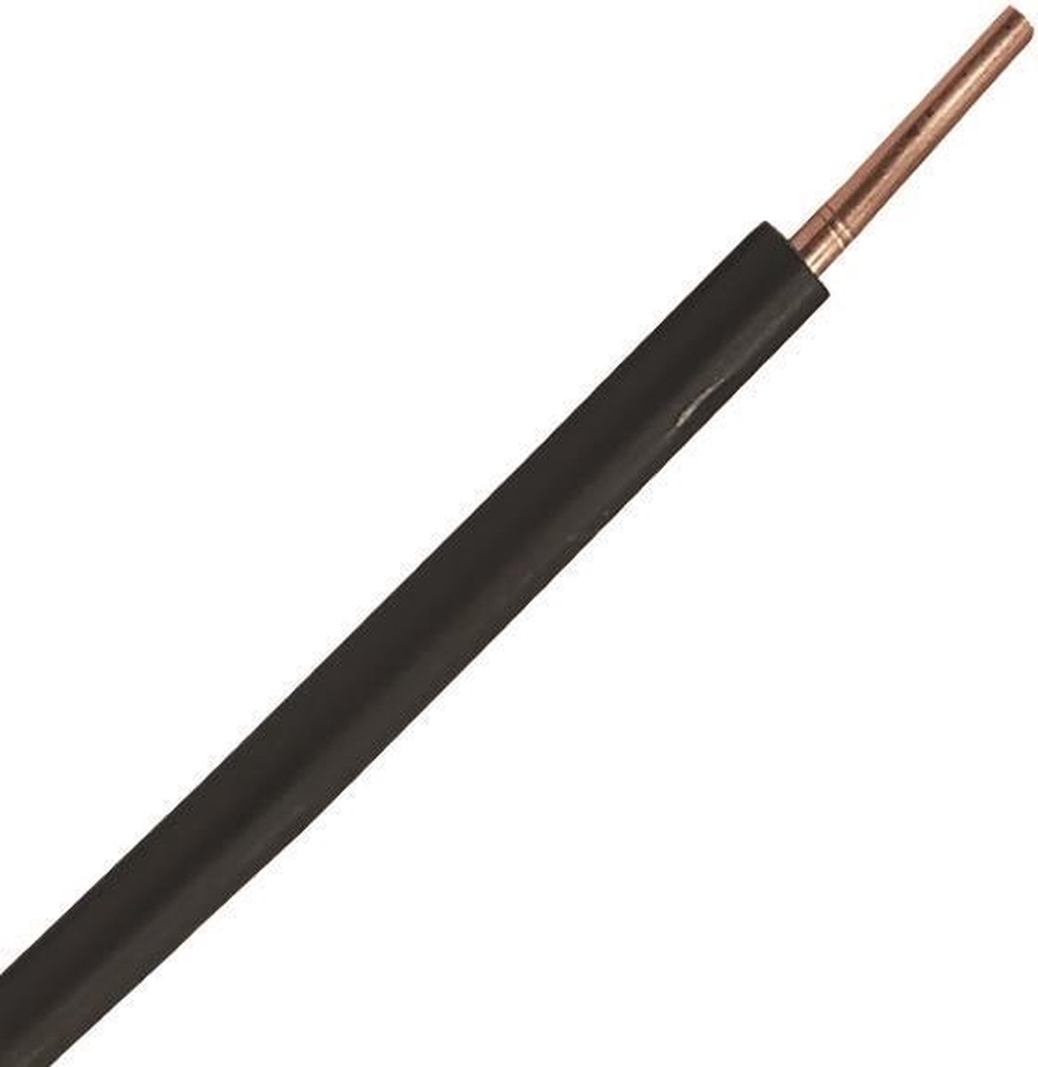 H07V-U | VD draad | 1 x 1,5mm2 aders | Zwart | 100M
