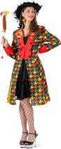 Funny Fashion - Limburg Kostuum - Carnaval Limburg Jas Vrouw - Rood, Geel, Groen - Maat 48-50 - Carnavalskleding - Verkleedkleding