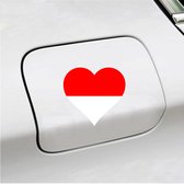 Bumpersticker - 12x11 - Hart Vlag Indonesië