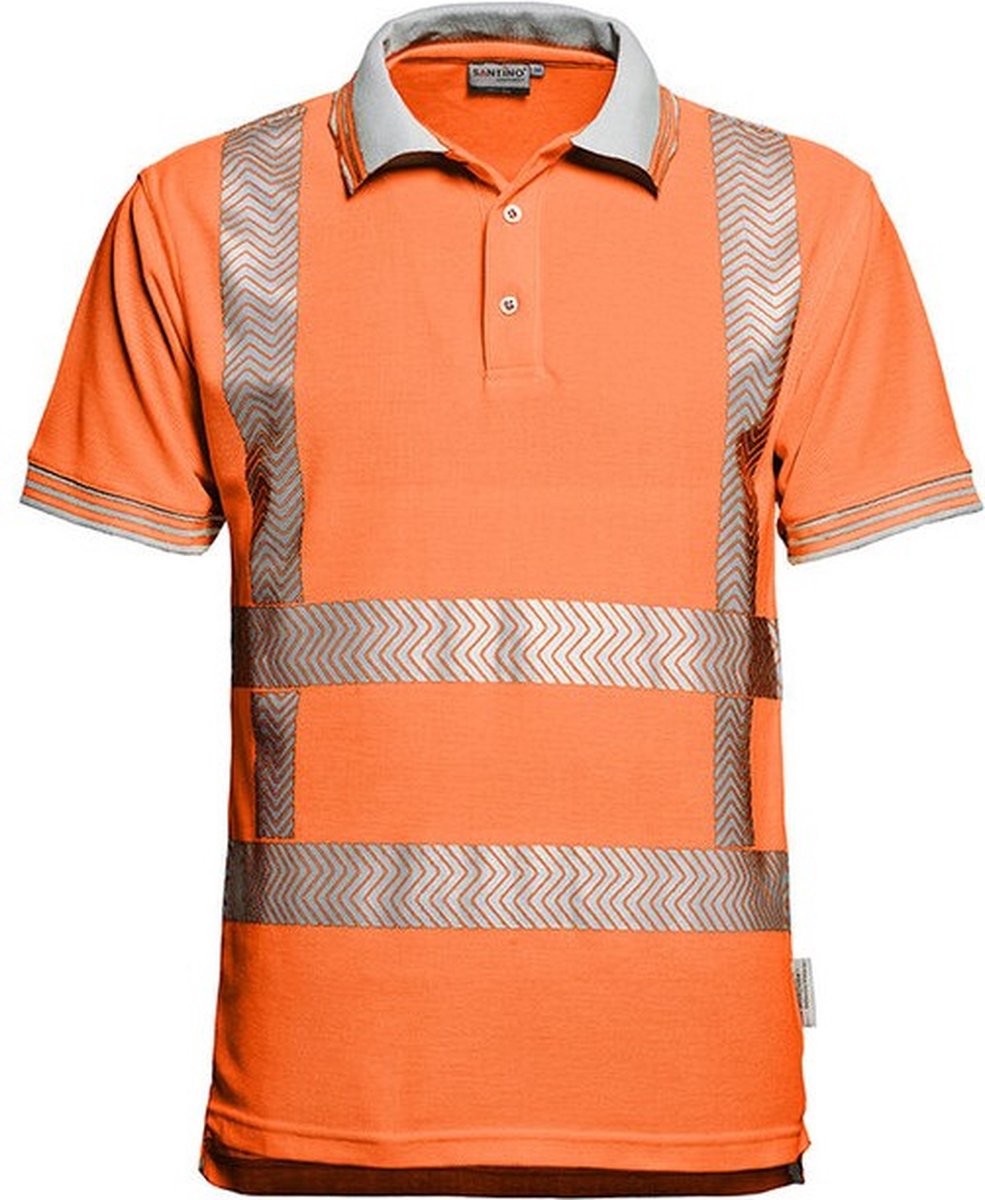 Santino Werkshirt Polo Venice - Fluor Oranje - Maat XXL