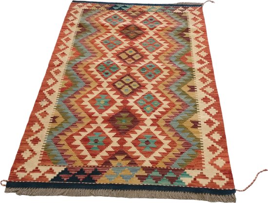 Tapijt - Rug - Kilim - Handgemaakte Kelim - Authentiek Cadeau - Speciaal Cadeau - Uniek Cadeau - Speciaal Present - Handgemaakt Vloerkleed - Afmetingen: 153 cm x 102 cm