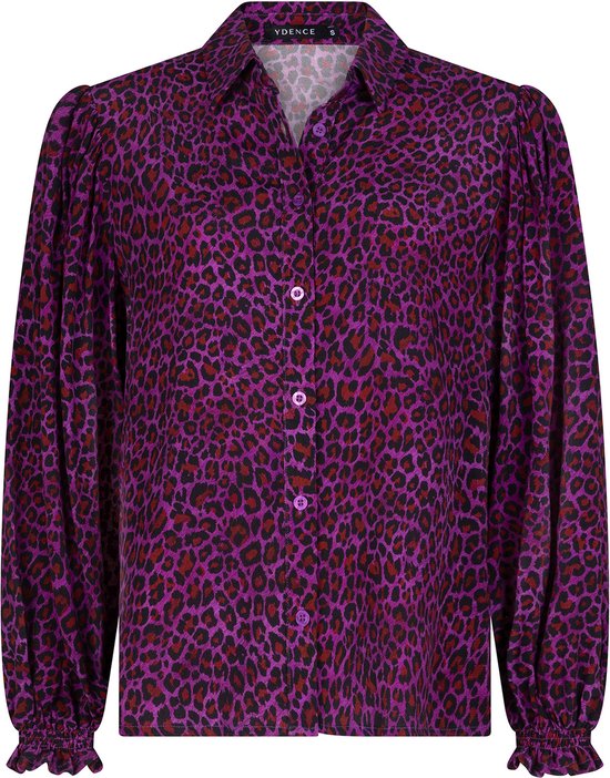 Ydence Blouse Alyssa Purple Leopard S