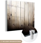 MuchoWow® Peinture sur verre 20x20 cm - Peinture sur verre acrylique - Planche - Arbre - Bois - Rural - Photo sur verre - Peintures