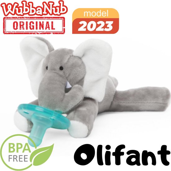Wubbanub éléphant sucette en peluche - sucette bébé câlin - jouet bébé -  cadeau de