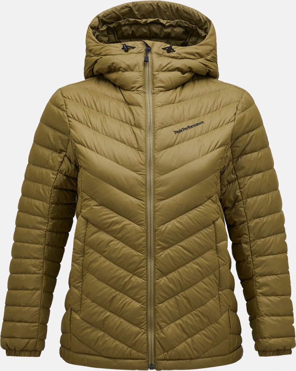 Peak Performance W Frost Down Hood Jacket – Wintersport Jassen Winterjassen Groen