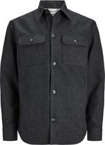 Jack & Jones Overhemd Jcoblack Melange Darren Overshirt L 12244891 Black Mannen Maat - L