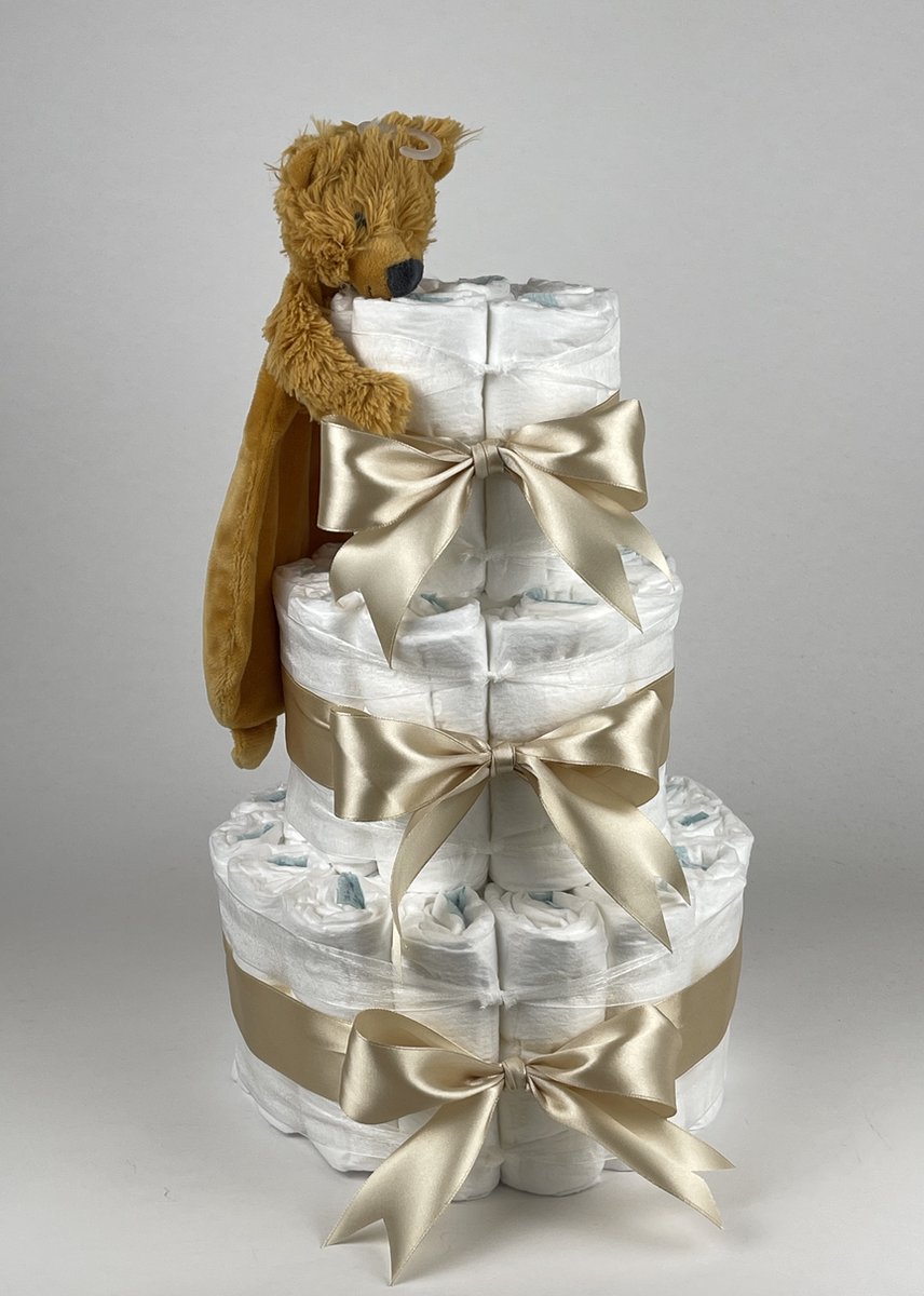 Goedkoopste Chouette-Chouette | Luiertaart Neutraal | Kraamcadeau | Geboorte Jongen Meisje | Babyshower | Tuttle Beer Bradley Beige