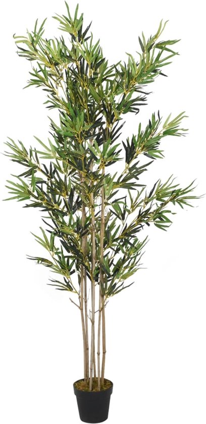 vidaXL-Kunstplant-bamboe-1380-bladeren-200-cm-groen