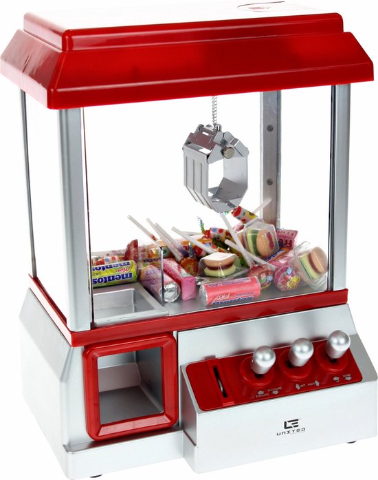 Foto: United entertainment candy grabber snoepmachine met geluidsknop usb versie