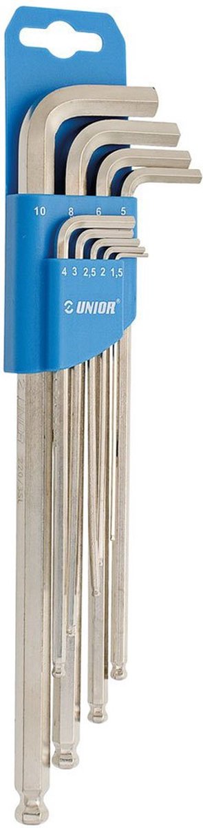 Unior 220/3slph Allen Kit 9 Eenheden Zilver 1.5-10 mm