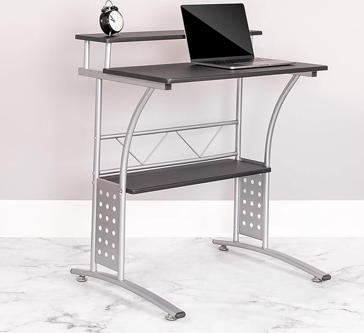 Laptoptafel thuiskantoor bureau eenvoudige montage metalen frame 59.7D x 71.1W x 83.8H centimetres