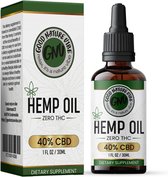 CBD olie 40% - 100% Natuurlijke Cannabidiol - sterke premium kwaliteit - MCT olie voor optimale opname - Smaakloos - Op basis van vezelhennep geen Cannabis - Vegan - Good nature vibe - 30ml per verpakking, 700 druppels