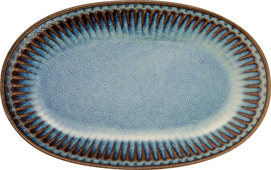 GreenGate Biscuit Bord (Serveerbord) Alice Oyster blauw (14.5 x 23 cm)