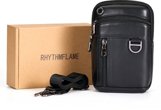 Riemtas voor Mobiele Telefoon Heren, Kleine Crossbody Telefoon Tas Rood, 6.0 Schoudertas voor