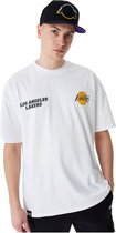 New Era Los Angeles Lakers Nba Large Graphic Bp T-shirt Met Korte Mouwen Wit M Man