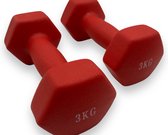 Padisport Dumbells Rood - 3kg Dumbells - Sport Gewichten Voor Thuis - Handgewichten - Halter - Gewichten Set Halters - Gewichten 3 Kg - Rood - Gewichten - Dumbells - Halters - Gewichtjes 3 Kg