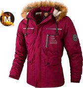 Livano Veste d'hiver pour homme - Parka - Hiver - Veste - Adulte - Rouge - Taille M