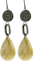 Boucles d'oreilles forme goutte Behave Brown
