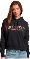Superdry Sportswear Logo Boxy Capuchon Zwart 2XS Vrouw