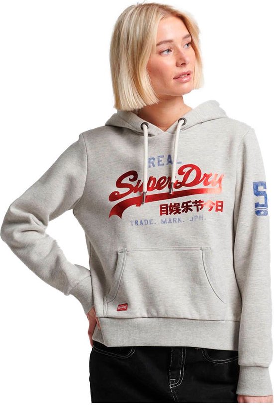 Superdry Vintage Logo Athletic Capuchon Grijs XS Vrouw