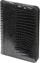 2500-61 A5 Schrijfmap met rits gloss Croco Zwart