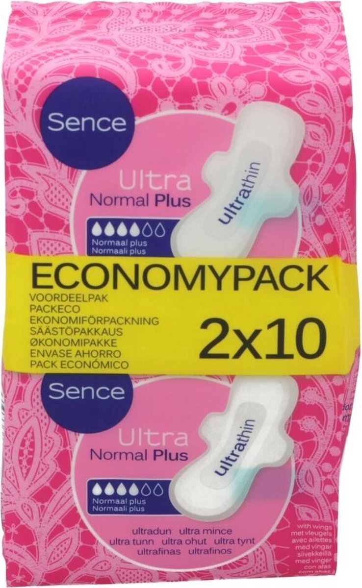 Sence Maandverband Normal 2x 10 stuks - Voordeelverpakking 18 stuks