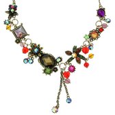 Collier Behave coloré avec fleurs et pierres