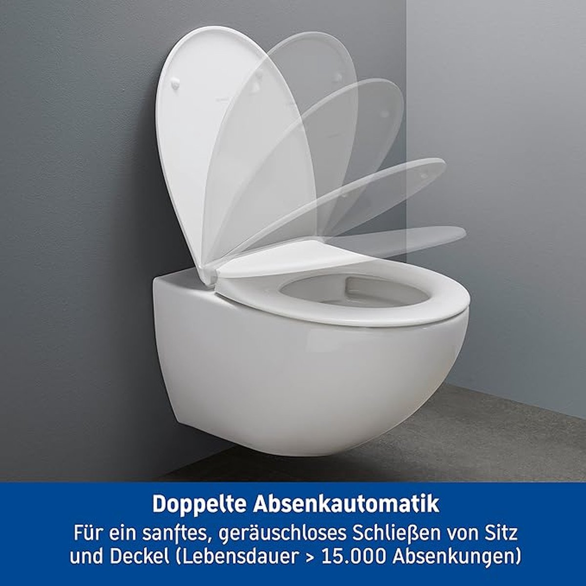 Goedkoopste closing mechanism I High quality - toiletdeksel met snelsluiting voor eenvoudige reiniging, Duroplast wc-deksel