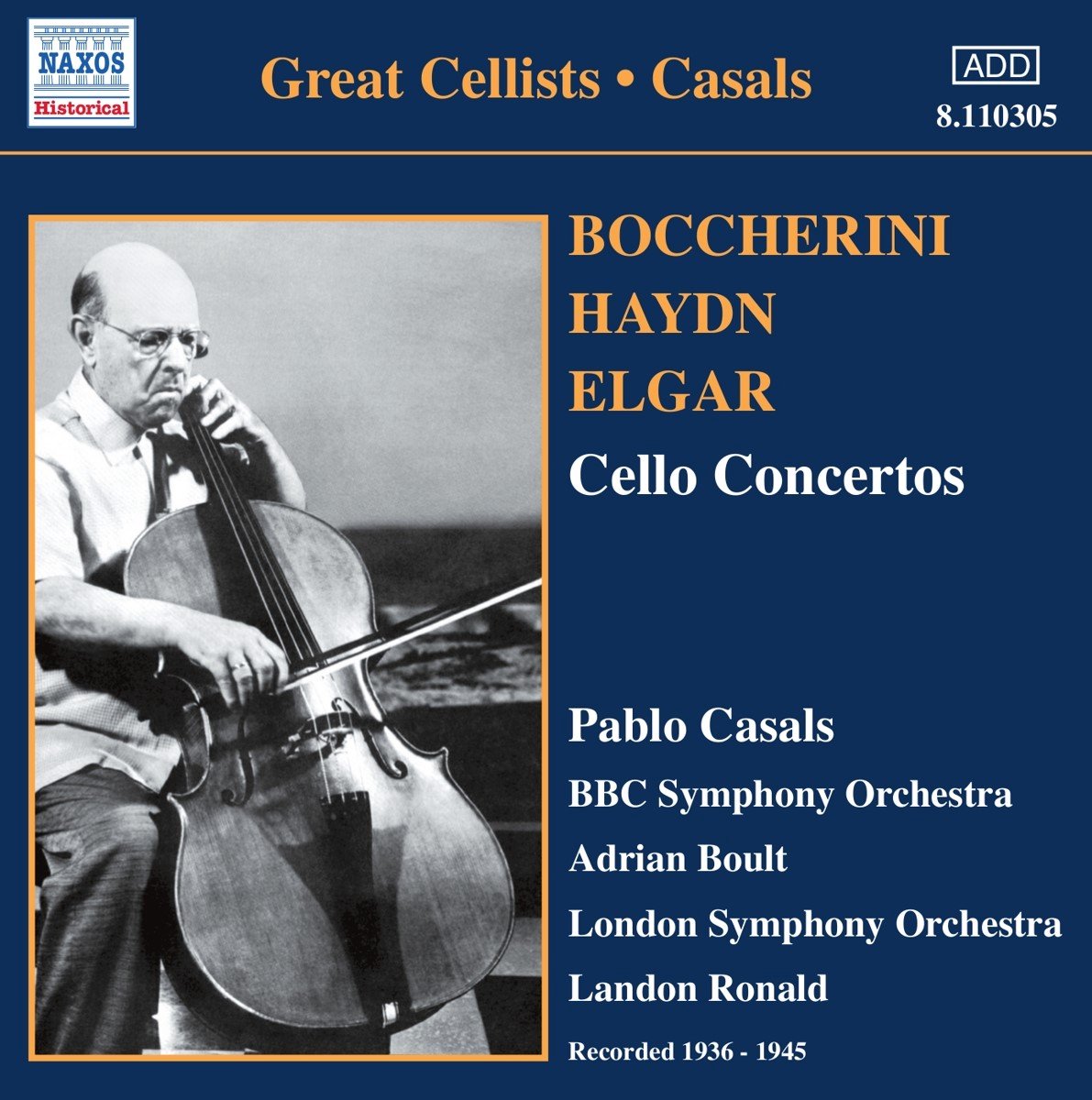 Pablo Casals - Cello Concertos (CD) - Pablo Casals