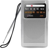 Radio Op Batterijen - Draagbare Radio - Zilver