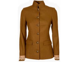 Pasion Morena Deer Embroidered Jas Bruin L Vrouw