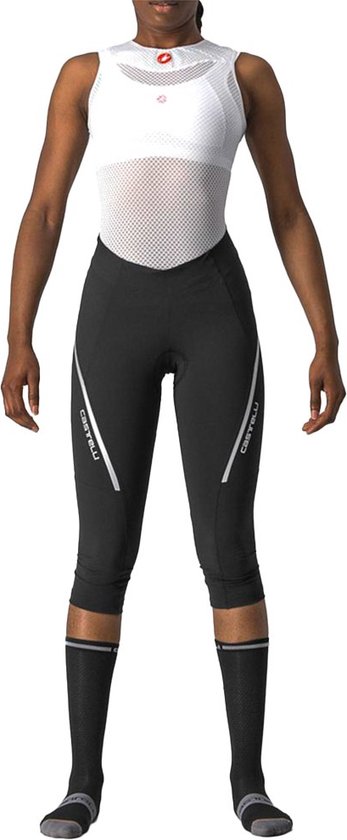 Foto: Castelli velocissima 3 driekwart fietsbroek black silver vrouwen maat s