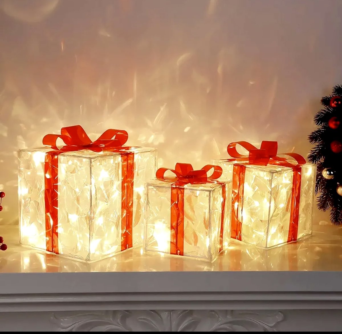 YeahBoom Geschenkdoos met strik, doos tas lint licht, magnetisch, geschenkdoos met deksel, geschenkverpakking met band, geschenkdoos voor geschenken, Valentijnsdag