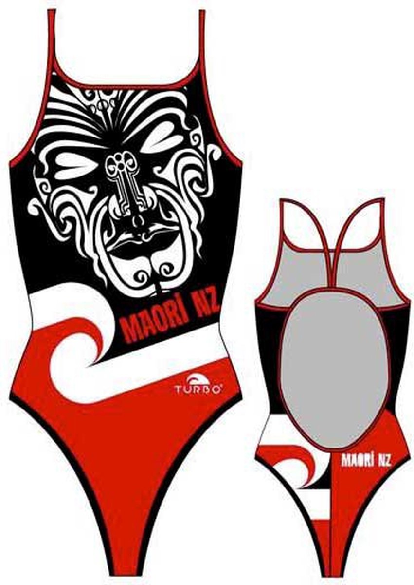 Turbo Maori New Zealand Zwemkleding Rood,Zwart XL Vrouw Red / Black
