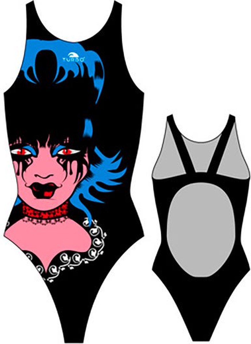 Turbo Gothic Zwemkleding Zwart 4XL Vrouw Black