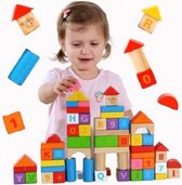 Blocs de construction pour enfants - blocs de bois - blocs de bois naturels - blocs de bois - 70 pièces