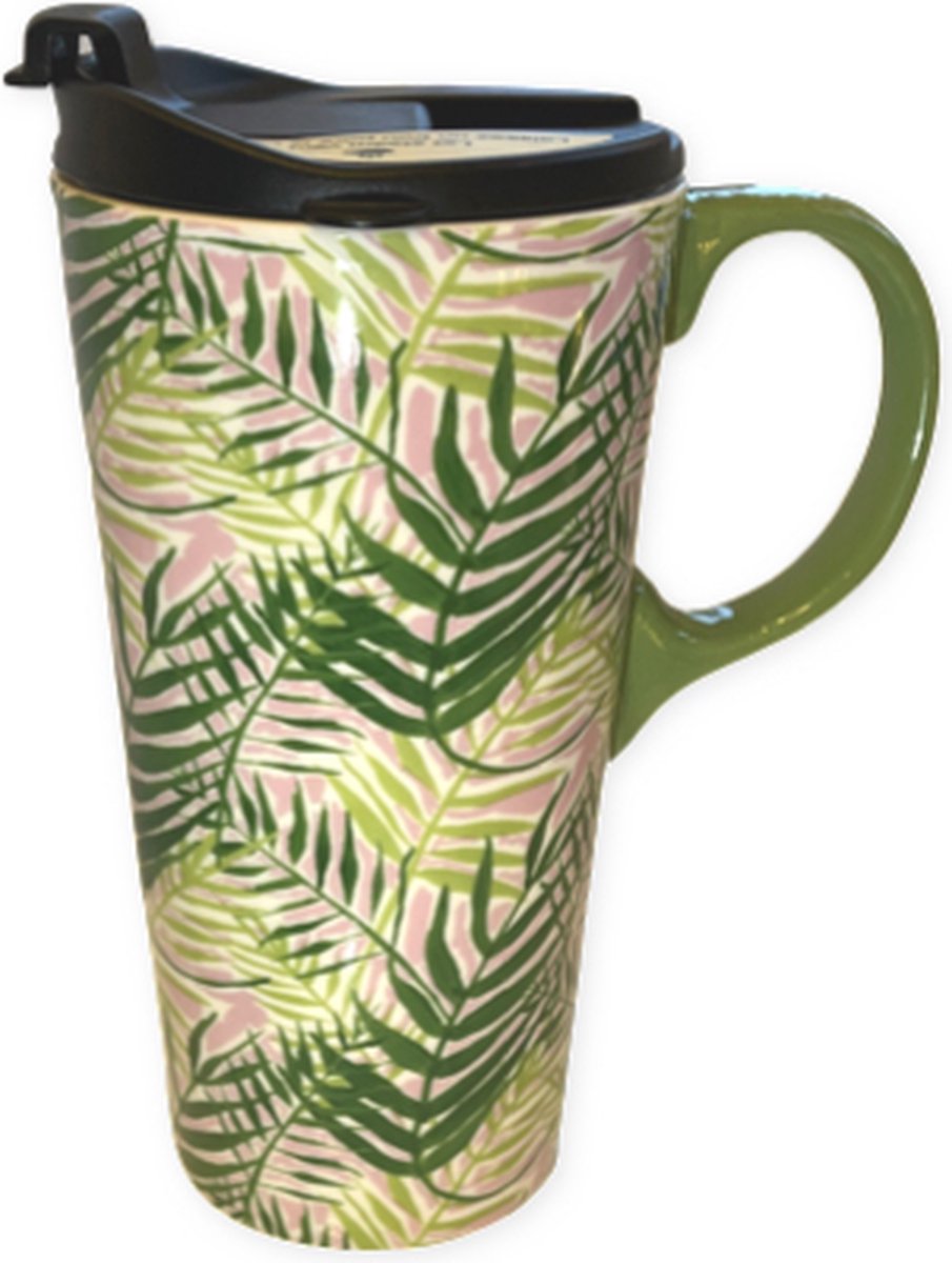 Madame chai / Koffie to go/ thee to go / green mug / Koffie mok to go
