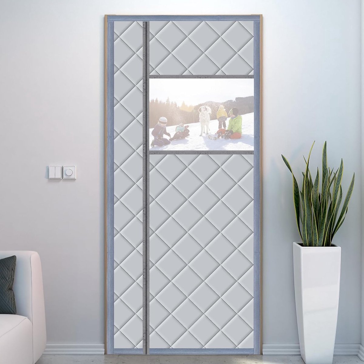 Magnetic Winter Warm Door Curtain 80x200cm/90x200cm Weatherproof