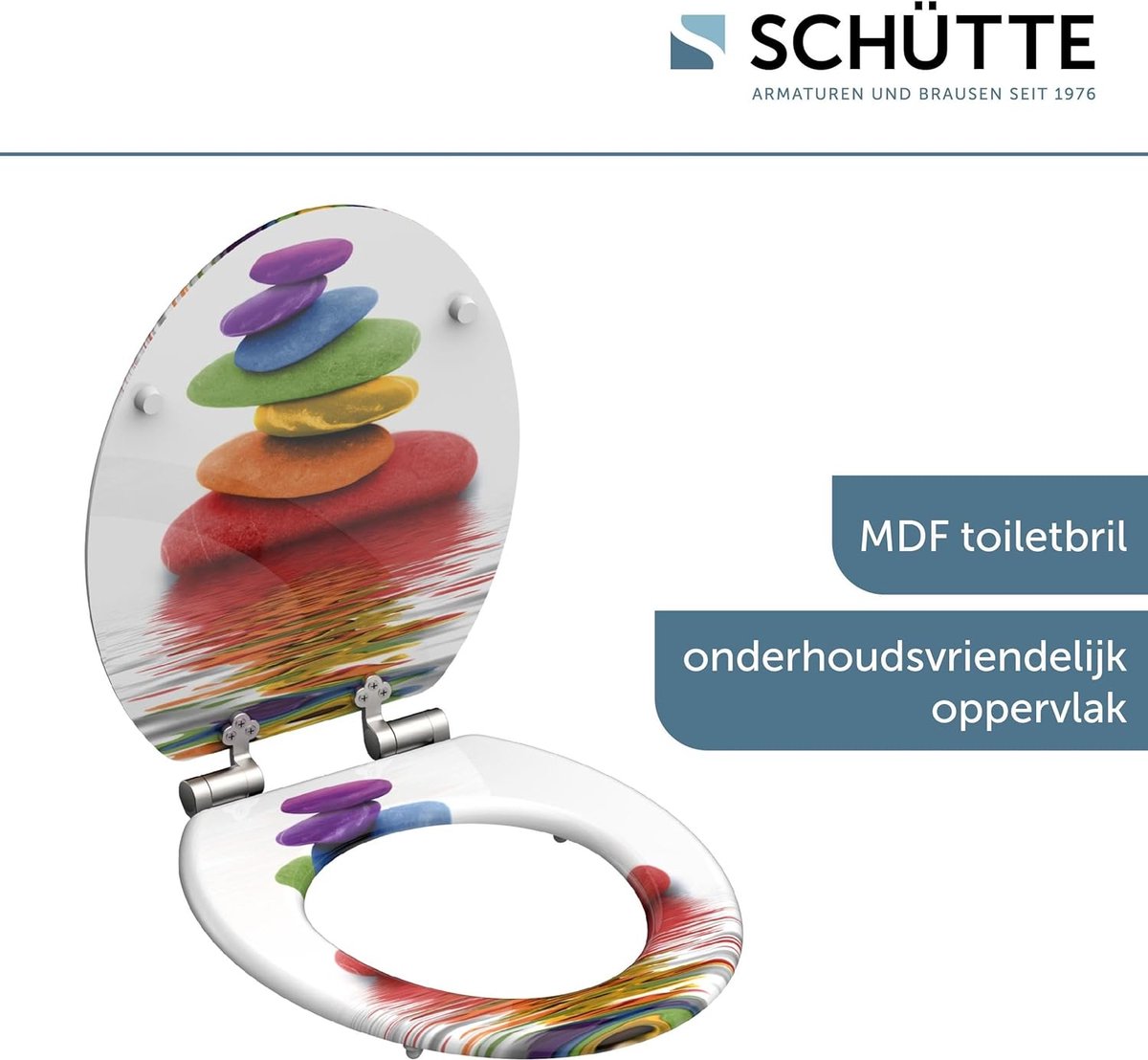 Goedkoopste closing mechanism I High quality - toiletdeksel met snelsluiting voor eenvoudige reiniging, Duroplast wc-deksel