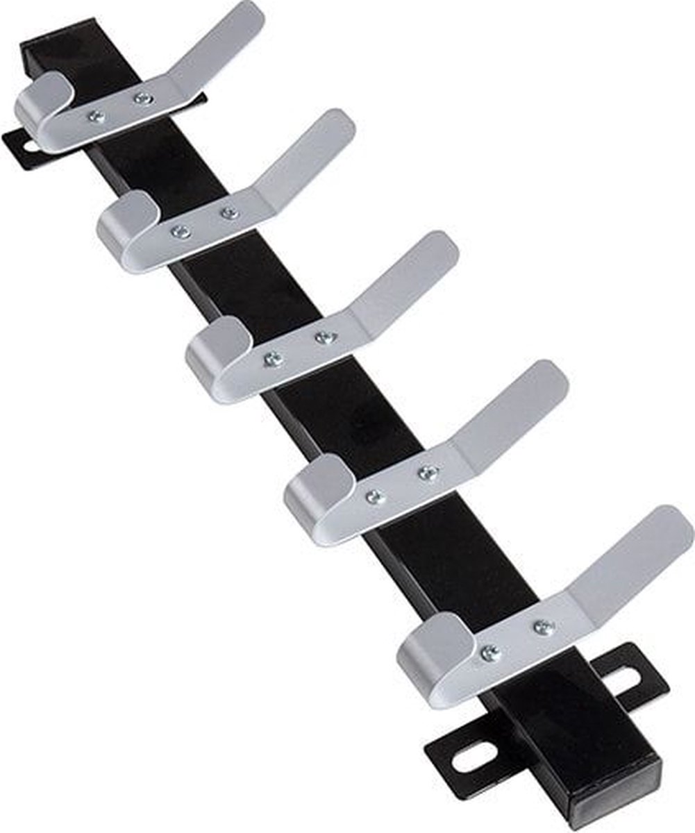 Wandkapstok Basic 50 cm breed 5 jashaken Zwart