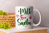 Mok Milk For Santa - Christmas - Gift - Cadeau - HolidaySeason - MerryChristmas - ChristmasTree - WinterWonderland - SeasonsGreetings - HolidayCheer - HappyHolidays