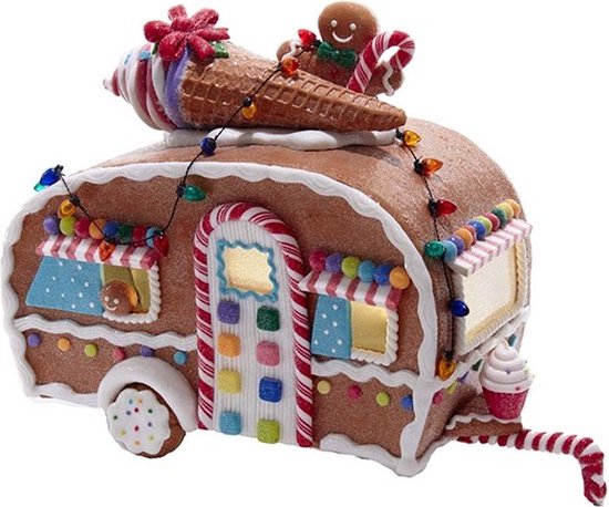 Kurt S. Adler - Gingerbread caravan met LED verlichting