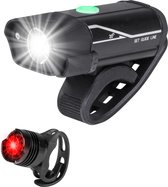 Nuvance - Éclairage de vélo rechargeables USB - Set de feux de vélo LED Wit et Rouge - Avant et Arrière - 5 Modes - Etanche