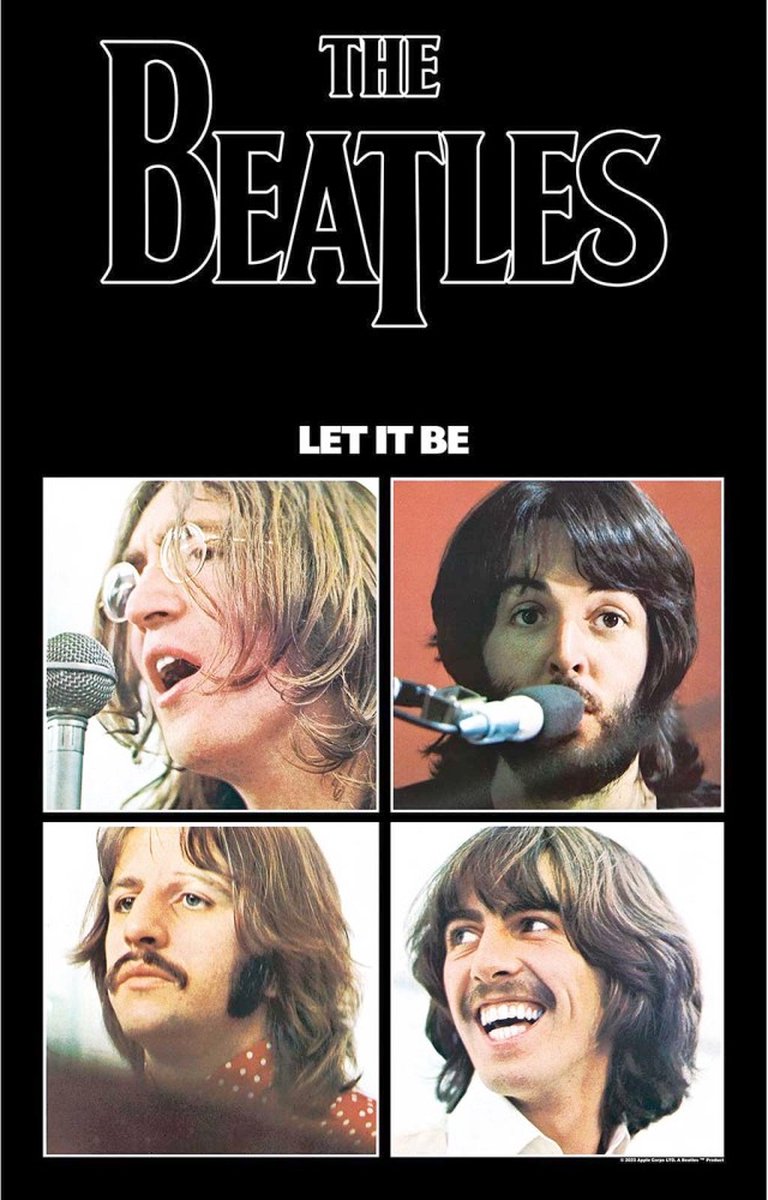 The Beatles - Let It Be Textiel Poster - Multicolours