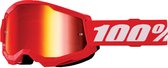 Lunettes 100% Motocross VTT Strata 2 avec écran miroir - Rouge -