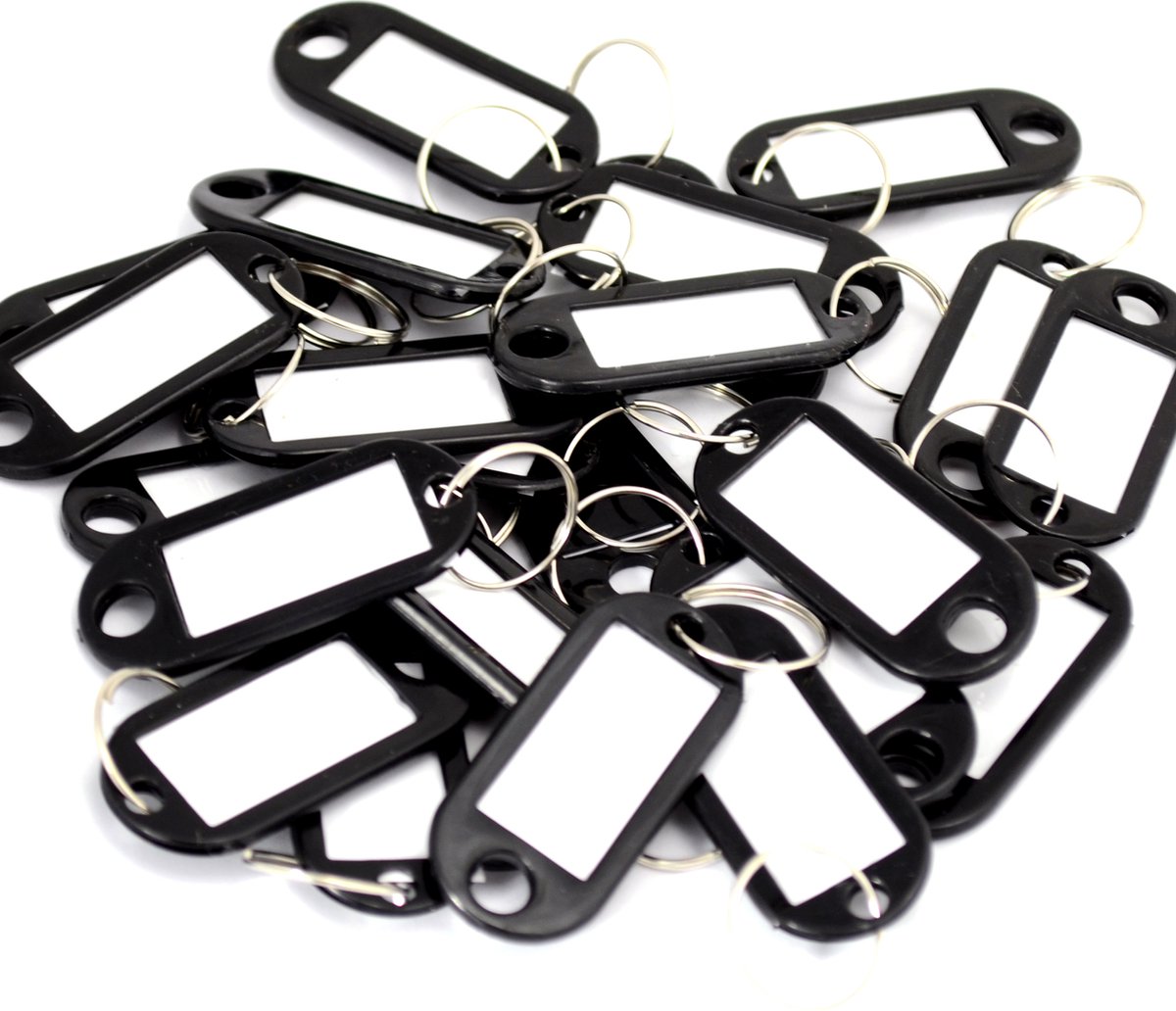 250 stuks - Sleutellabel - Sleutellabels - Naamlabel - Sleutelhanger - Bagagelabel - Zwart/Wit