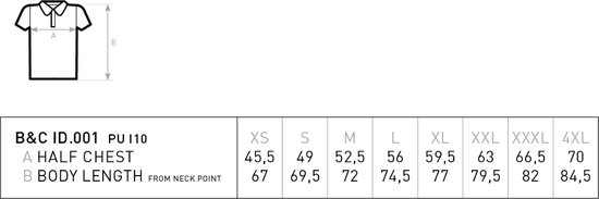 Polo unisexe ID.001 vert bouteille marque B&C taille L