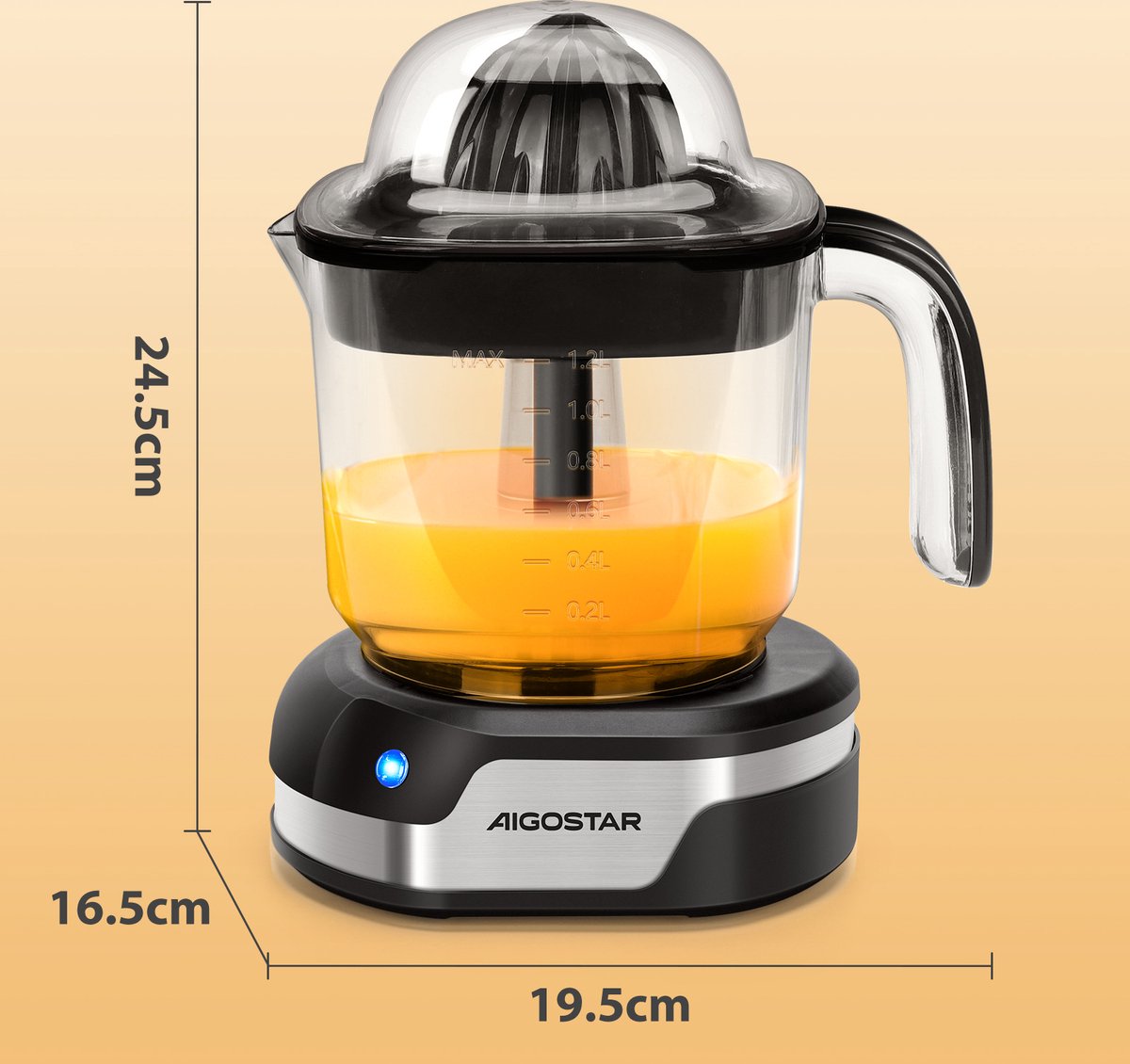Aigostar Citruspers - Citruspers electrisch - 1.2L thumbnail 2